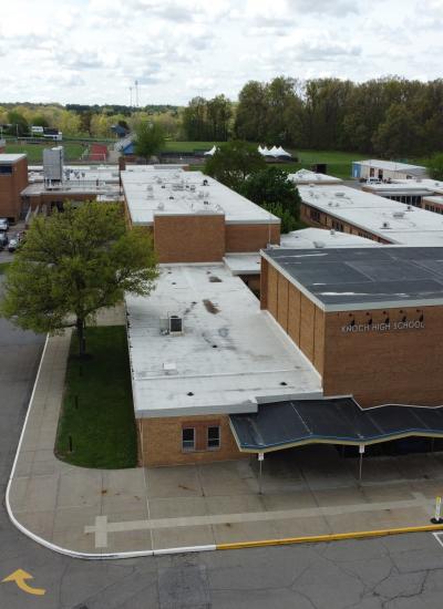 Aerial view of Knoch school campus