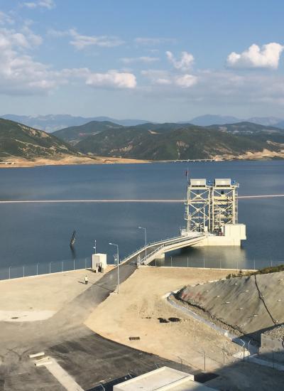 Devoll Hydropower plant by the river in Albania.