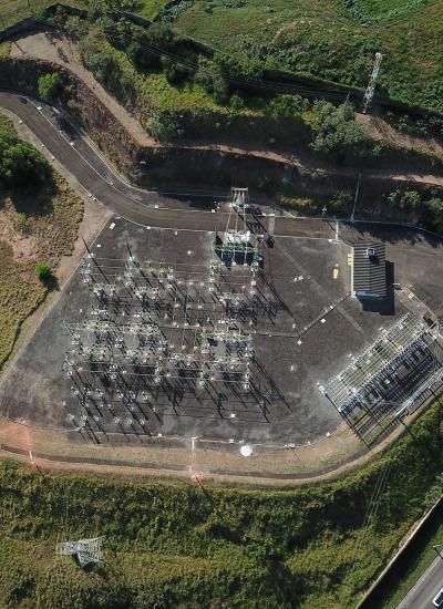 Helicopter perspective of EDP power site