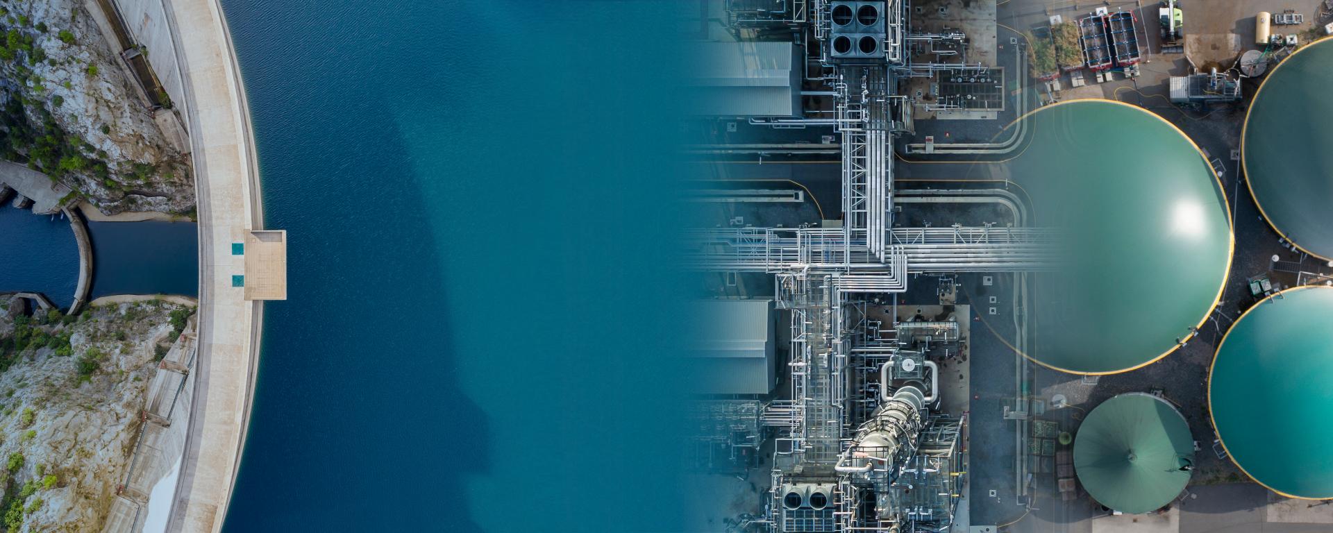 refinery viewed from above