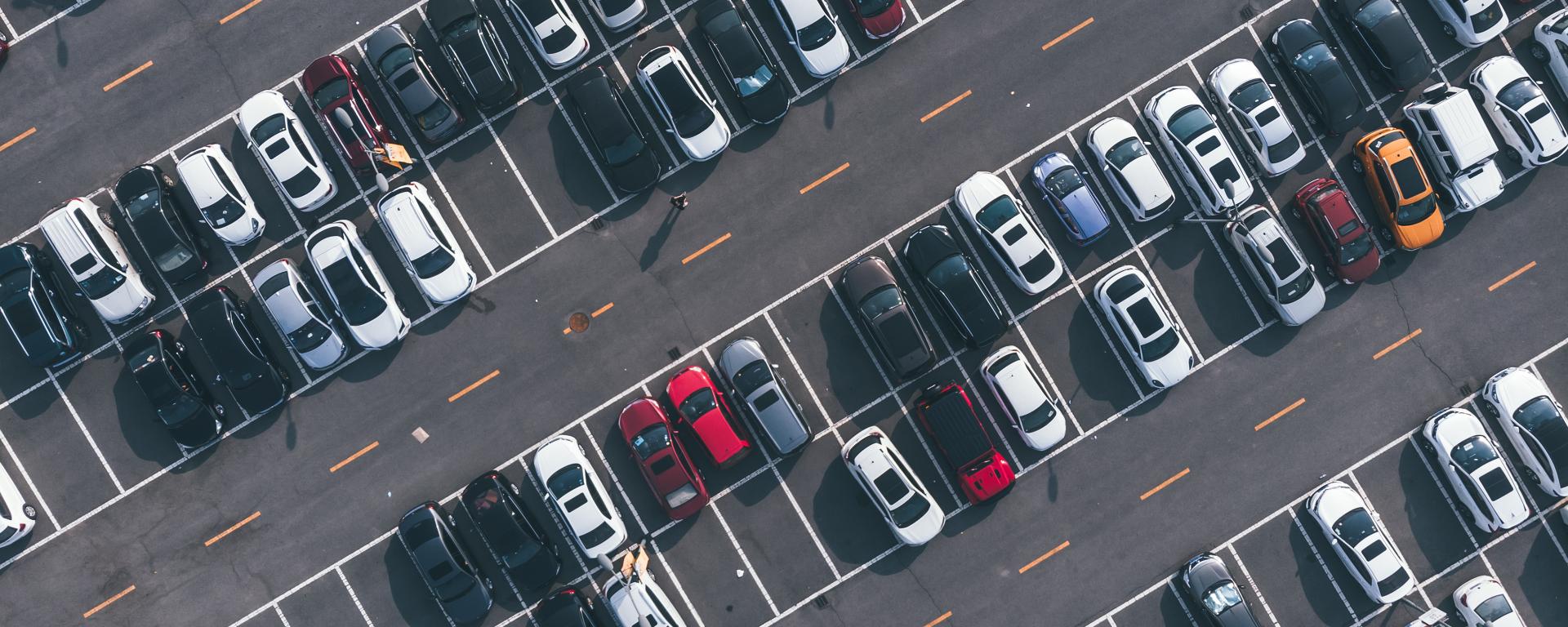 Parking lot aerial picture
